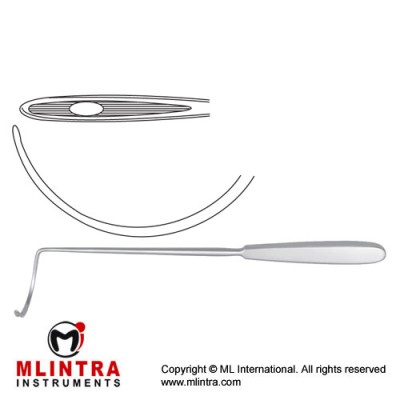 Deschamps Ligature Needle Blunt for Left Hand Stainless Steel, 28 cm - 11"